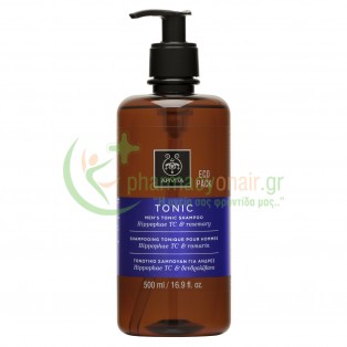 APIVITA - Men's Tonic Eco Pack Τονωτικό Σαμπουάν Κατά της Τριχόπτωσης για Άνδρες με Δενδρολίβανο & Ιπποφαές 500mL